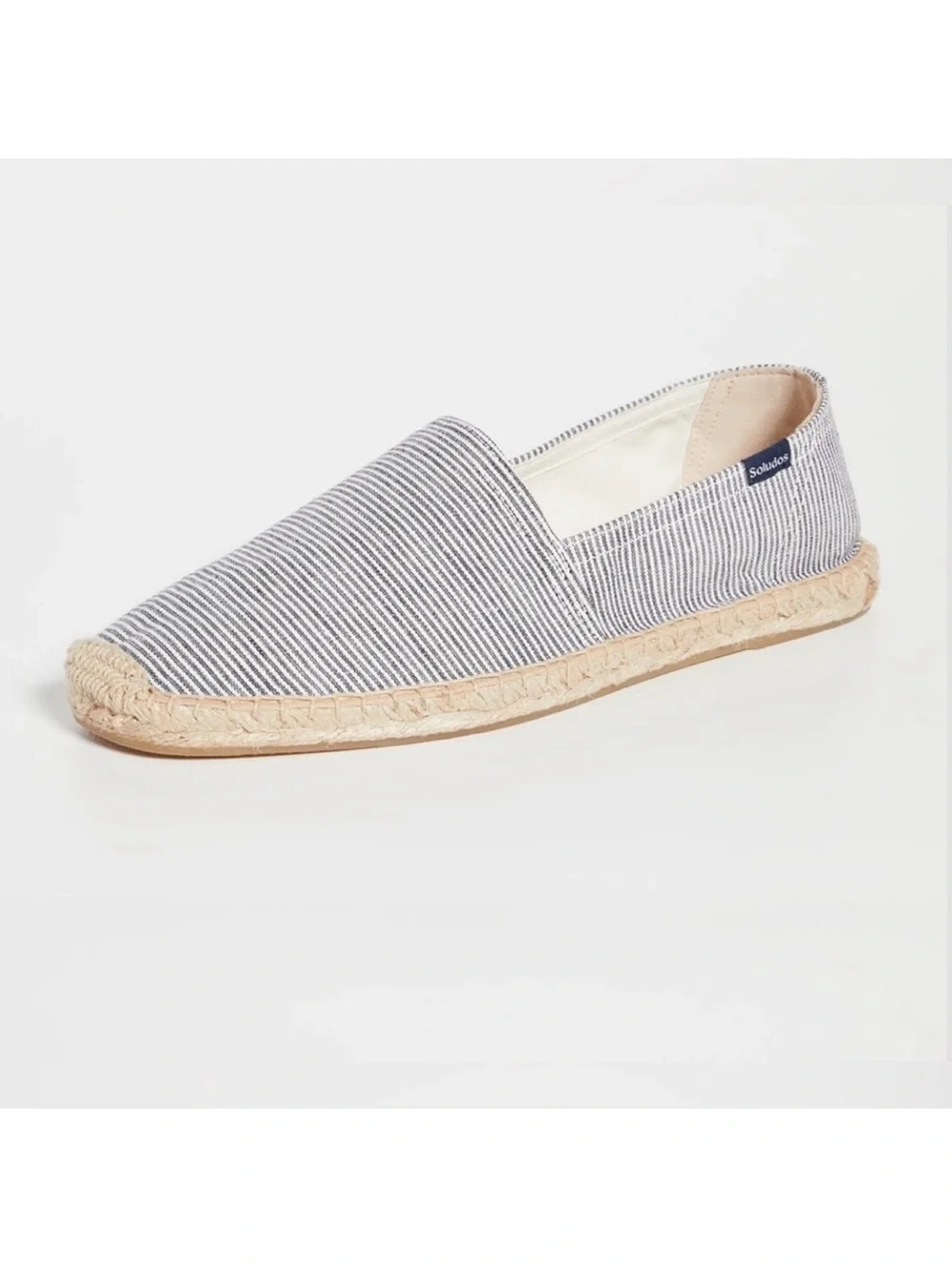 Soludos Original Classics Stripe Espadrilles women navy blue white‎ slip on 10